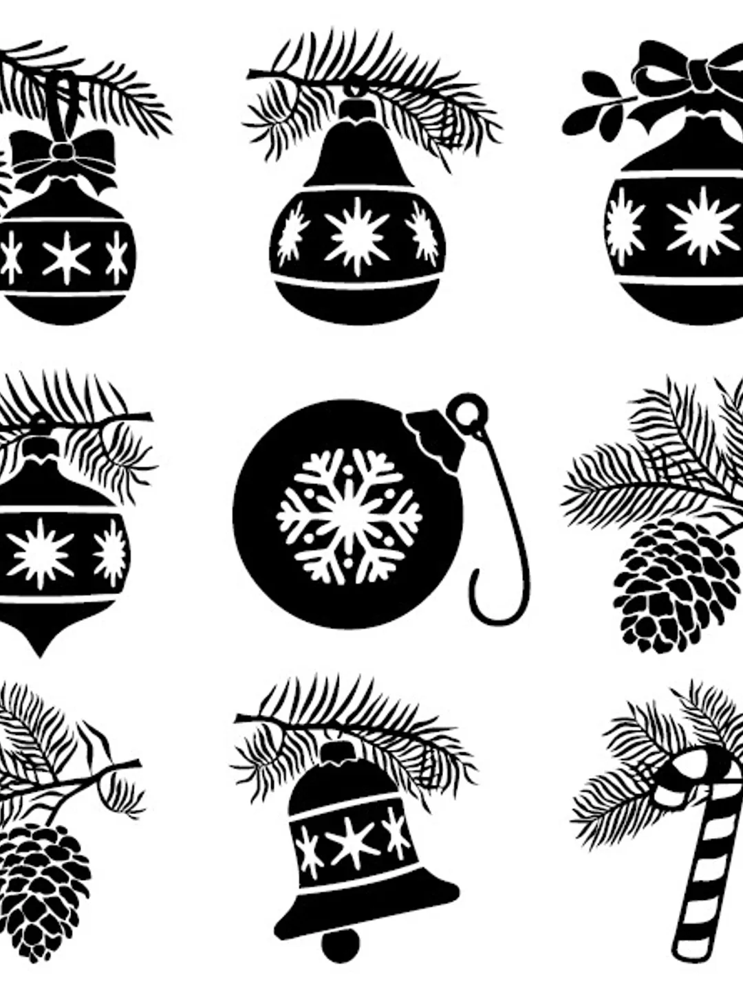 Digital Template Cnc Router Files Cnc Christmas Decorations Files for Wood Laser Cut Pattern