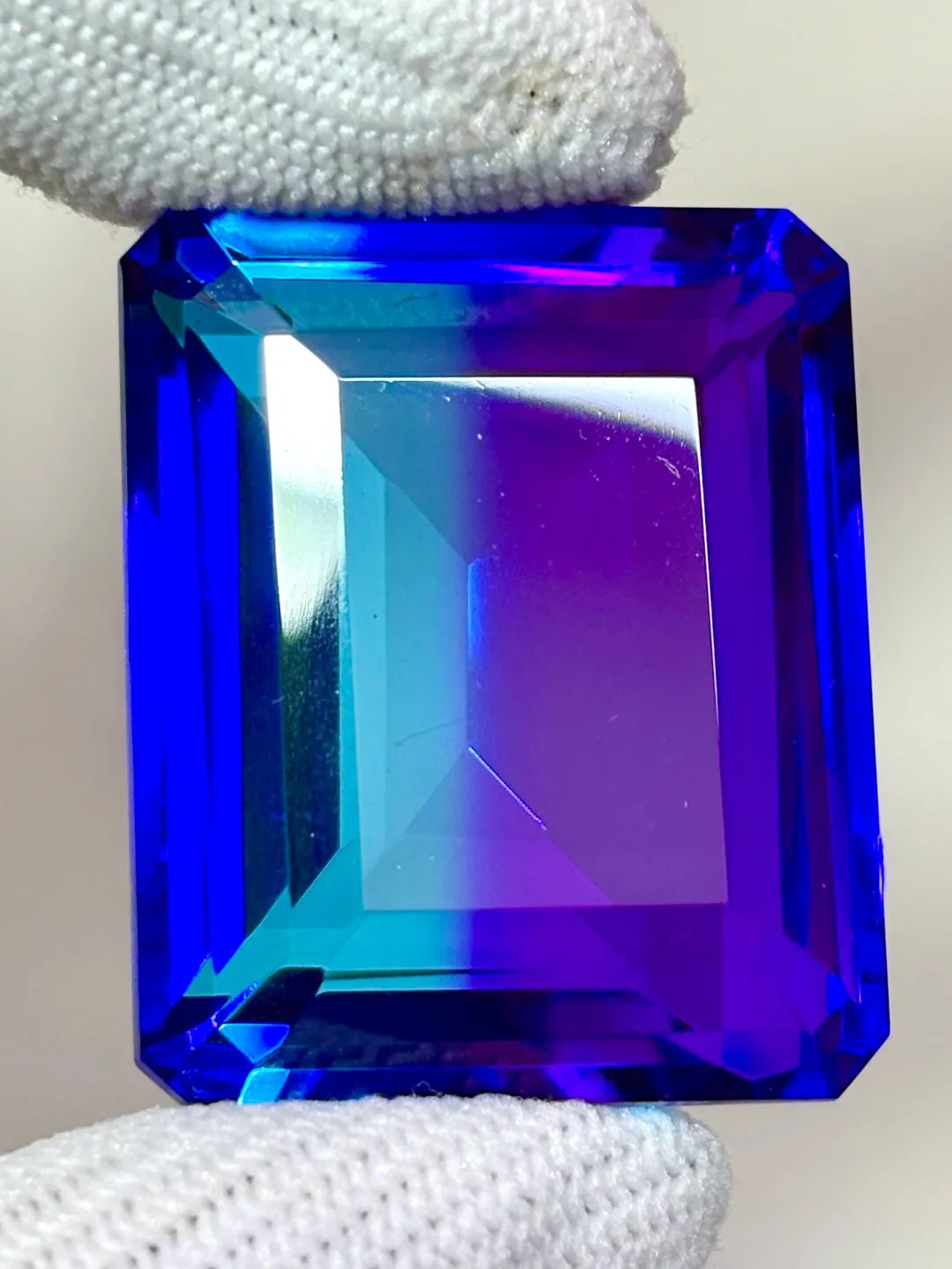 116.Ct Electric Blue Doublet Tourmaline Stone Multi Color Emerald Stone ...