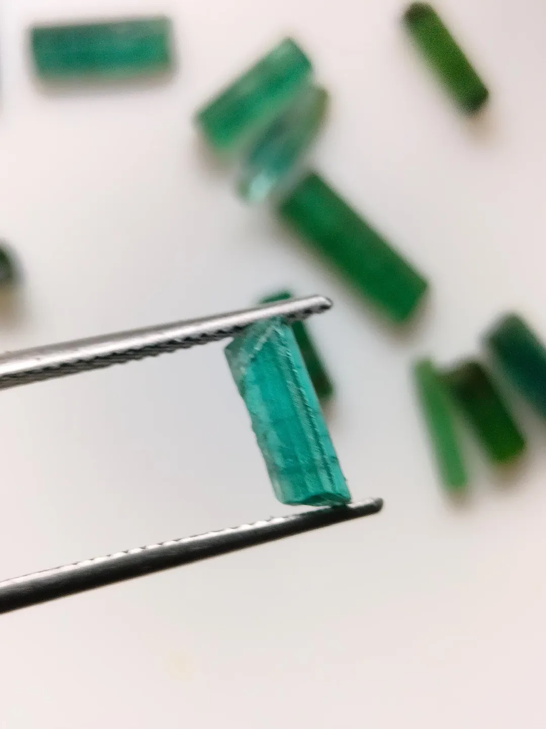 Raw Green Blue Tourmaline Pencil Rods Gemstone, Uncut Jewelry Making ...