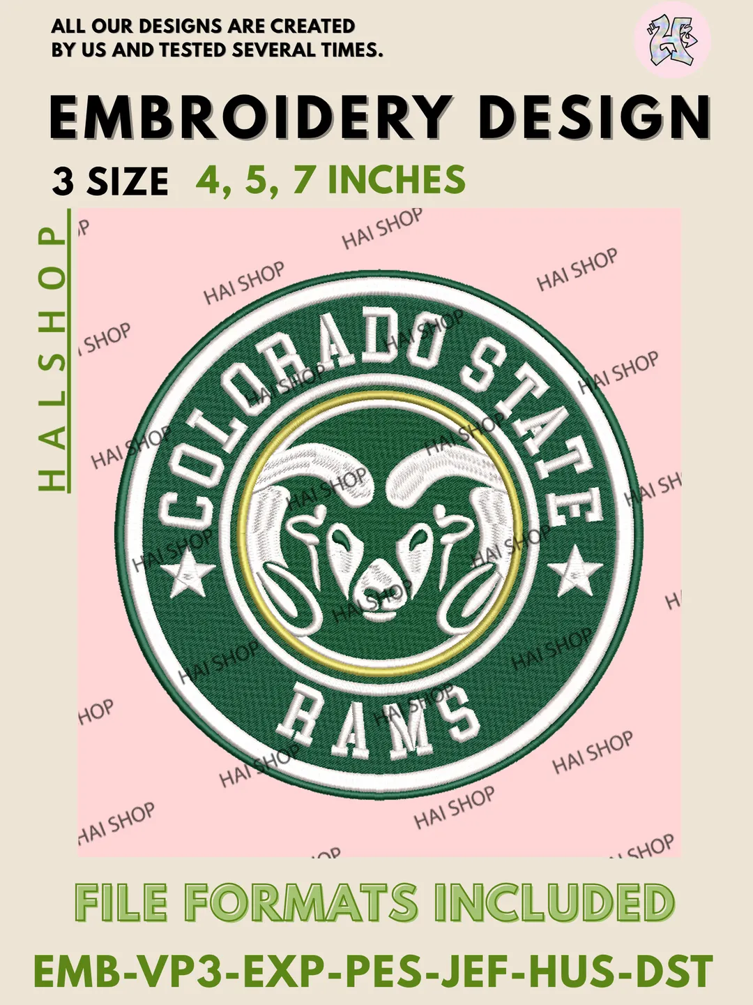 NCAA Colorado State Rams Football Team Head Logo Embroidery, Colorado ...