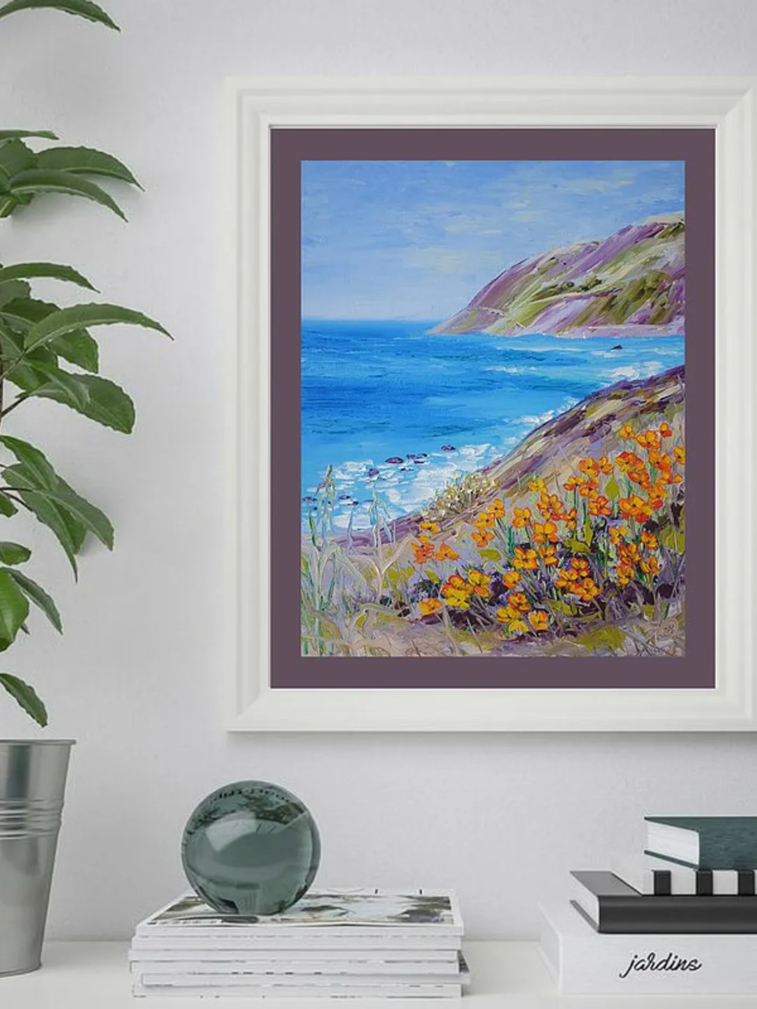 California Poppy Painting Big Sur Original Art Seascape Impasto Oil ...