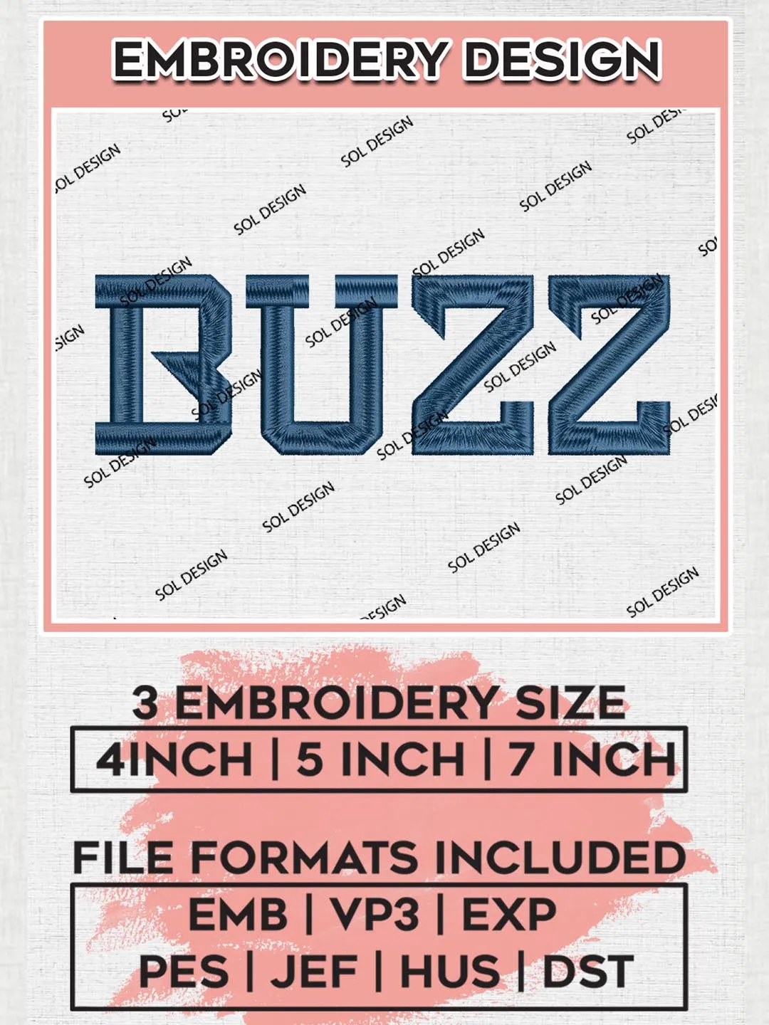NCAA Buzz Team Logo Embroidery Design Files, NCAA Georgia Tech Yellow Jackets Machine Embroidery, NCAA Teams, 3 sizes, NCAA Machine embroidery designs, Digital Download
