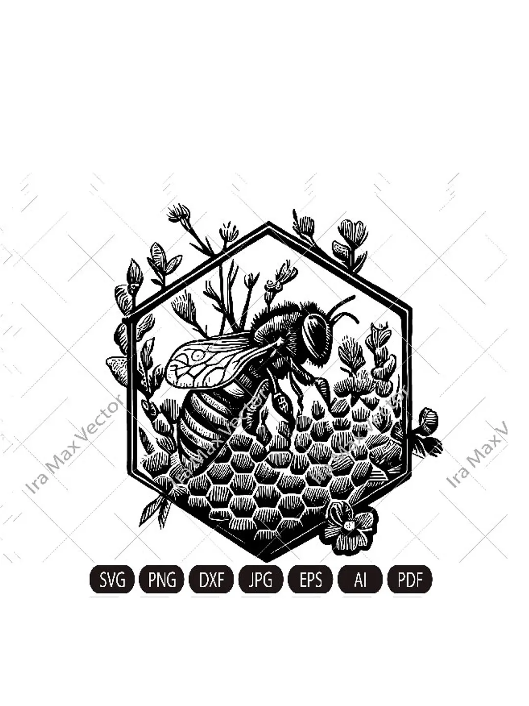 Bee,honey bee , bumble bee svg png jpg clip art Silhouette Cutting Machine cut file