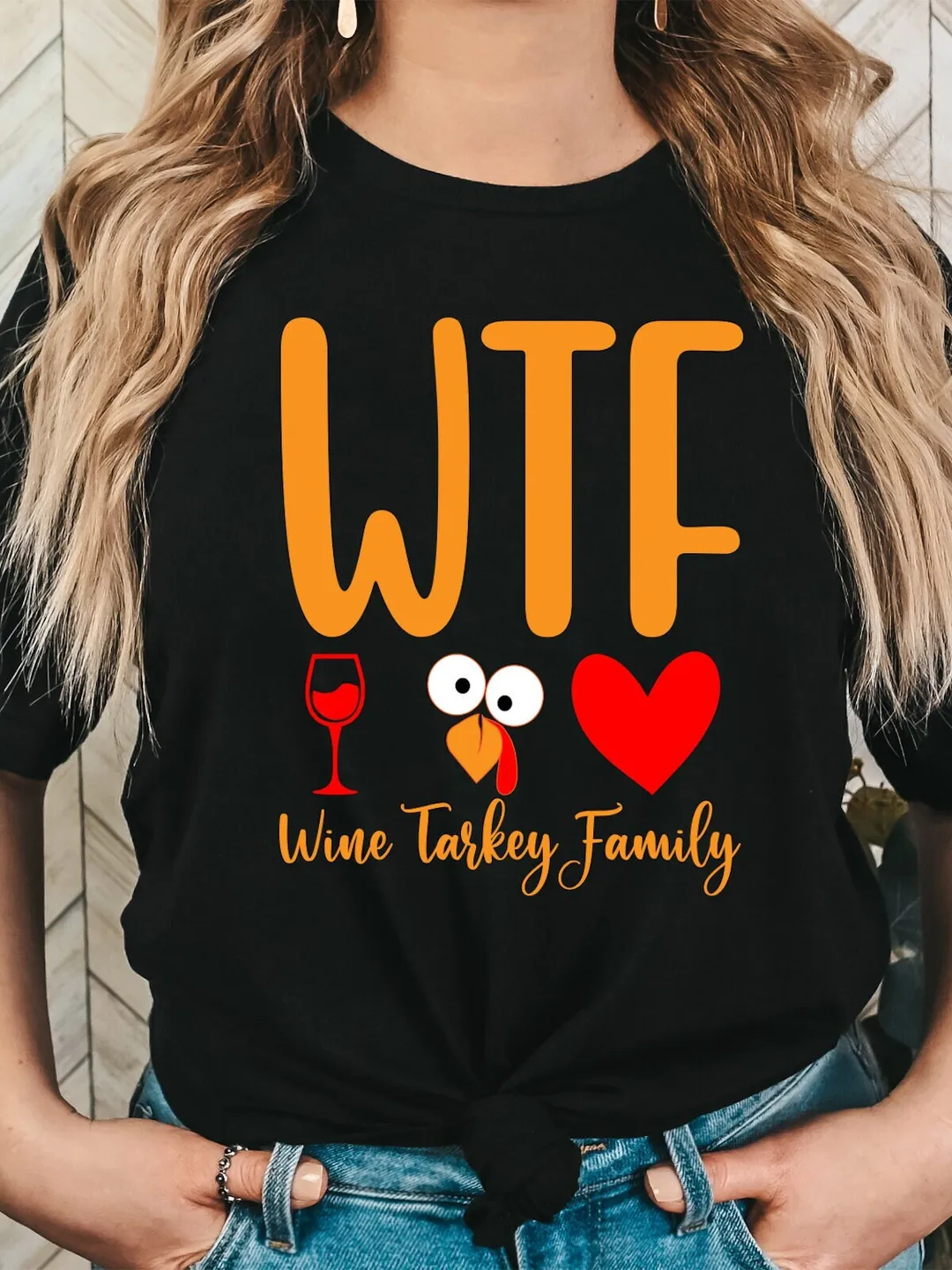 WTF Wine Turkey Family Shirt, Funny Thanksgiving Shirt, Thanksgiving Shirt, Funny Wine Drinking Shirt, Funny Thanksgiving T-shirt