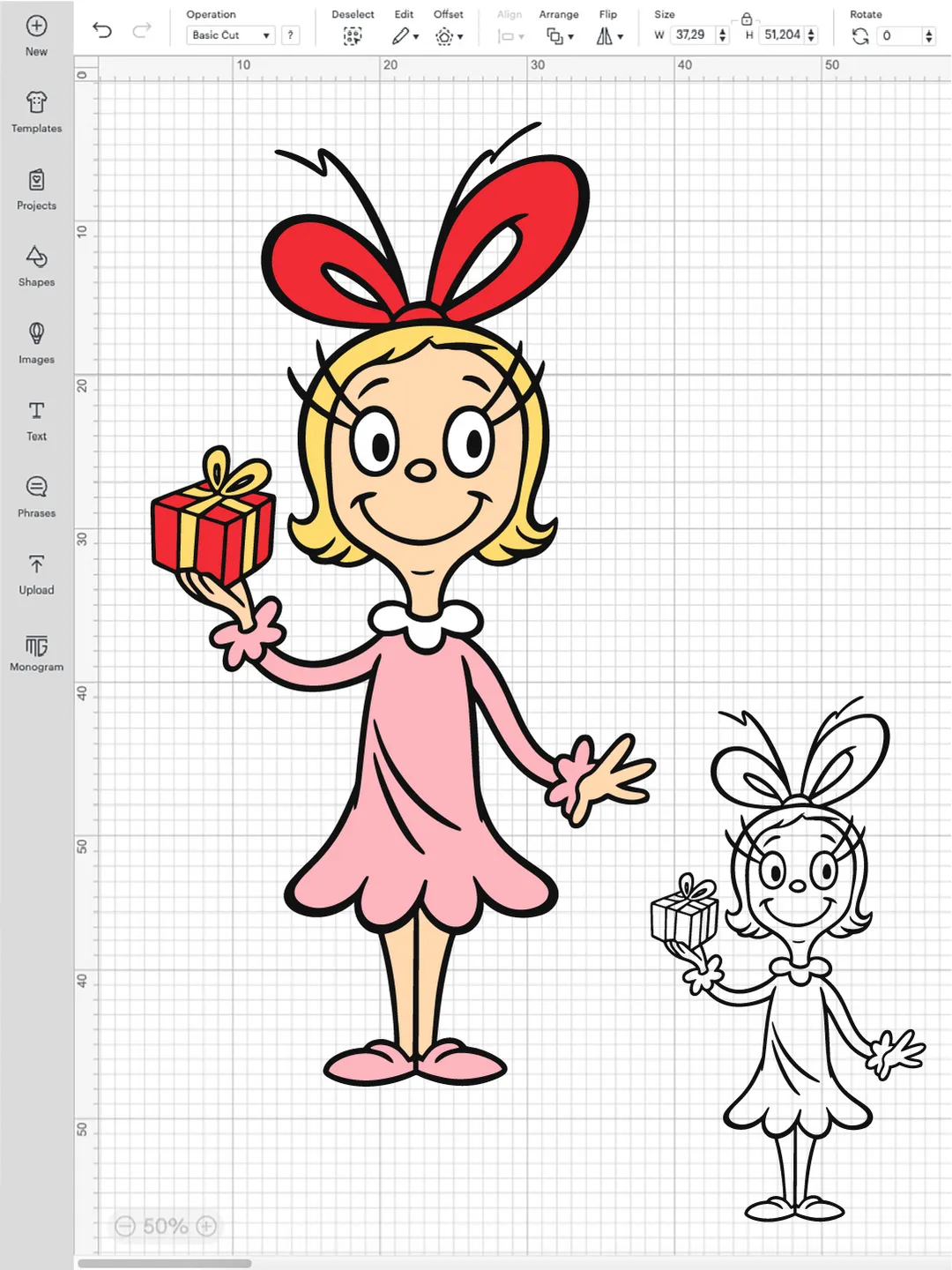 🎁 Cindy Lou Who Gift SVG, Dr Seuss Christmas PNG Cricut