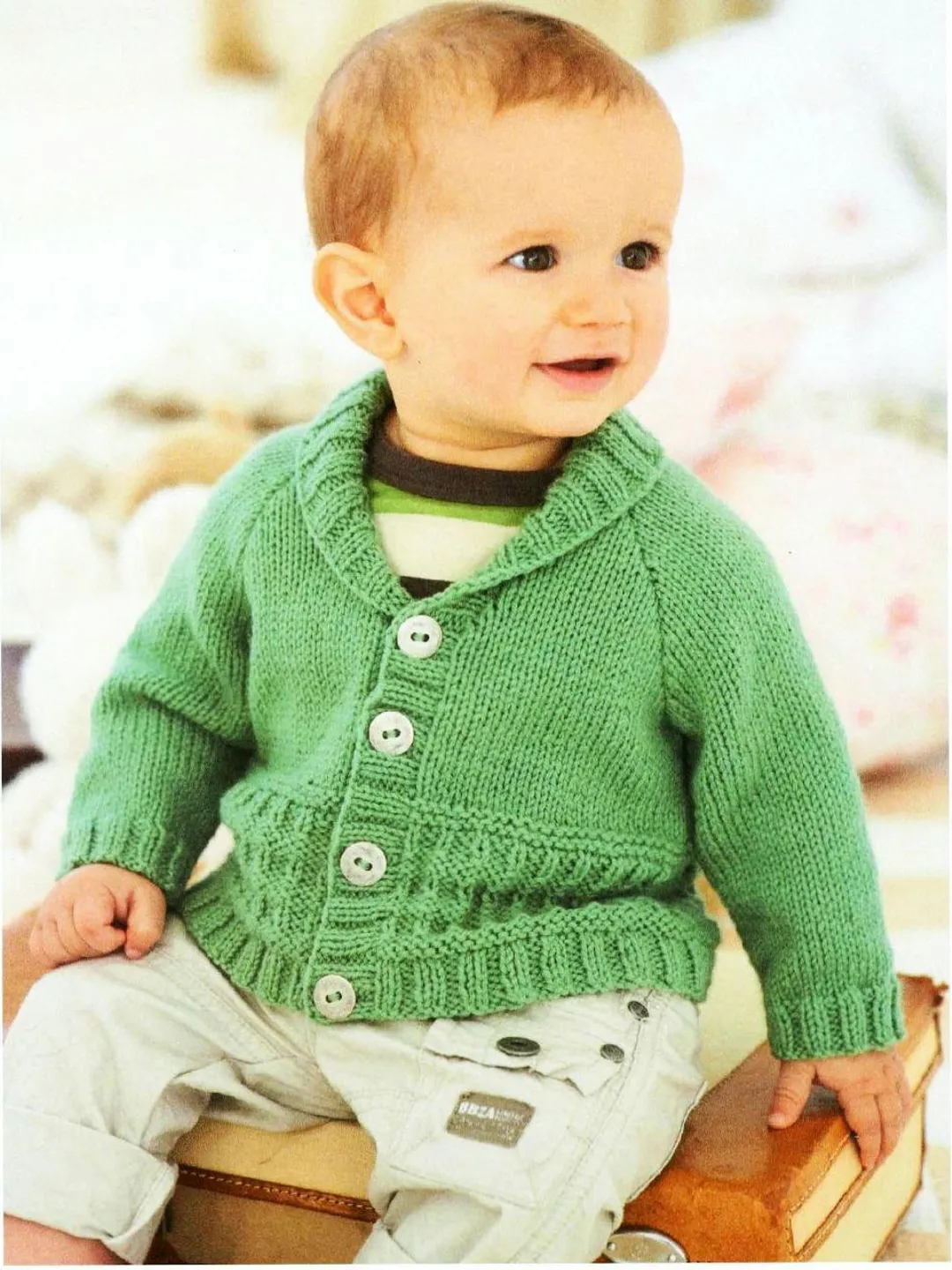 Baby Boys cardigan knitting pattern shawl collar cardigan pattern pdf instant download