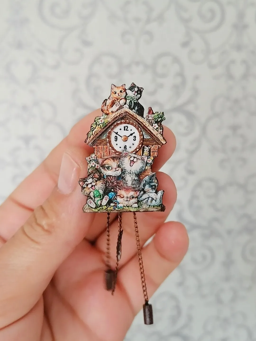 Tutorial. Dollhouse clock. Two sizes. 1:12 .1:6.