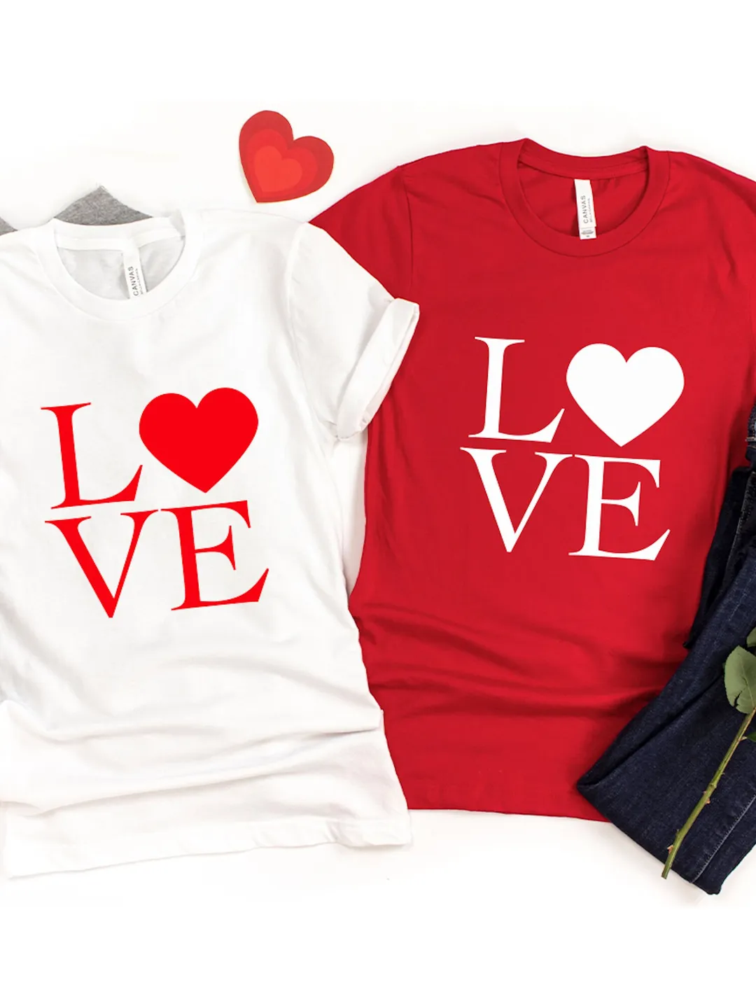 Love Heart T-Shirt: Valentine's Day Graphic Tee (Women & Men)