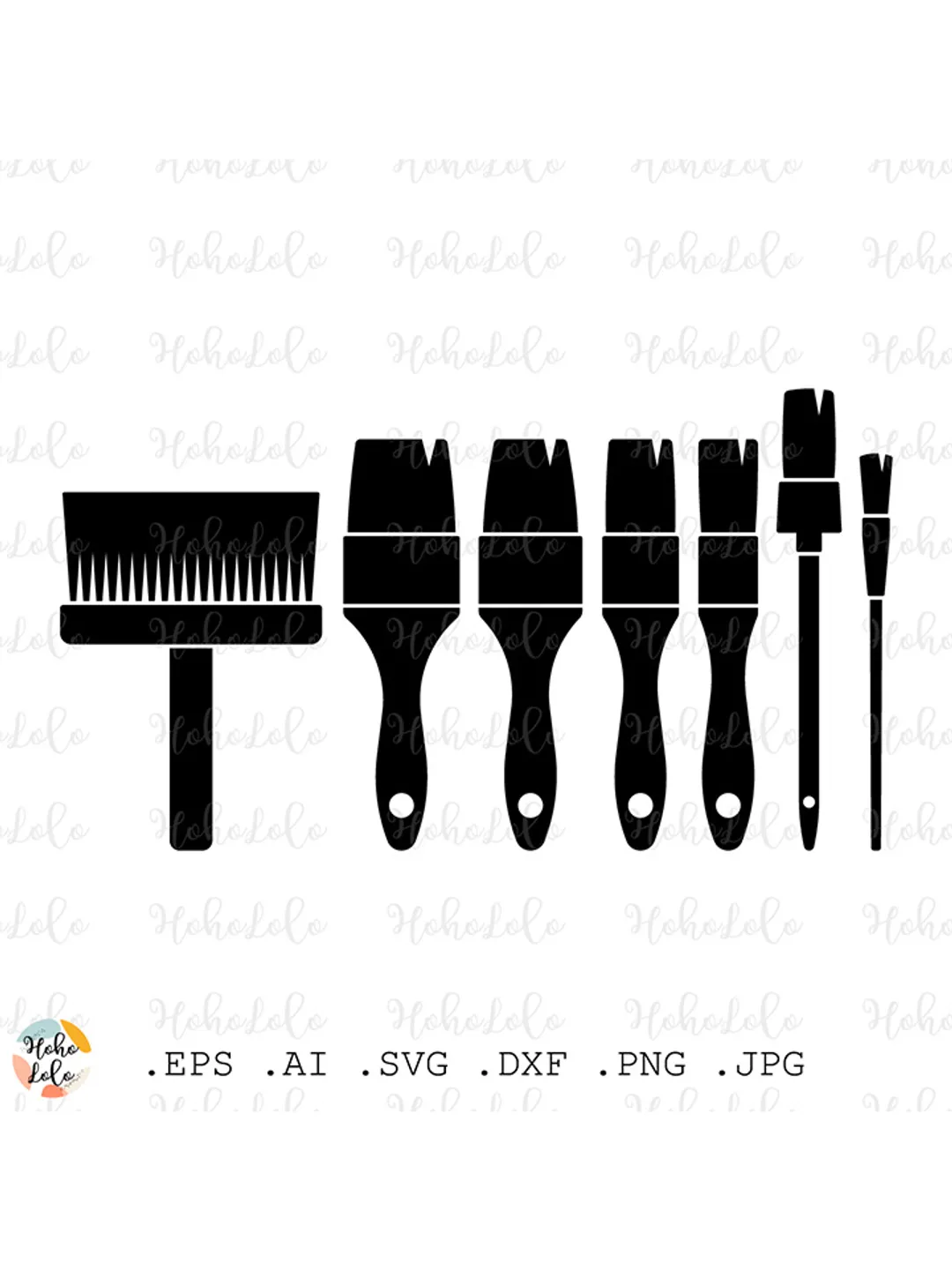 Brushes Svg, Brushes Cricut, Brushes Silhouette, Brushes Stencil Templates Dxf, Brushes Clipart Png