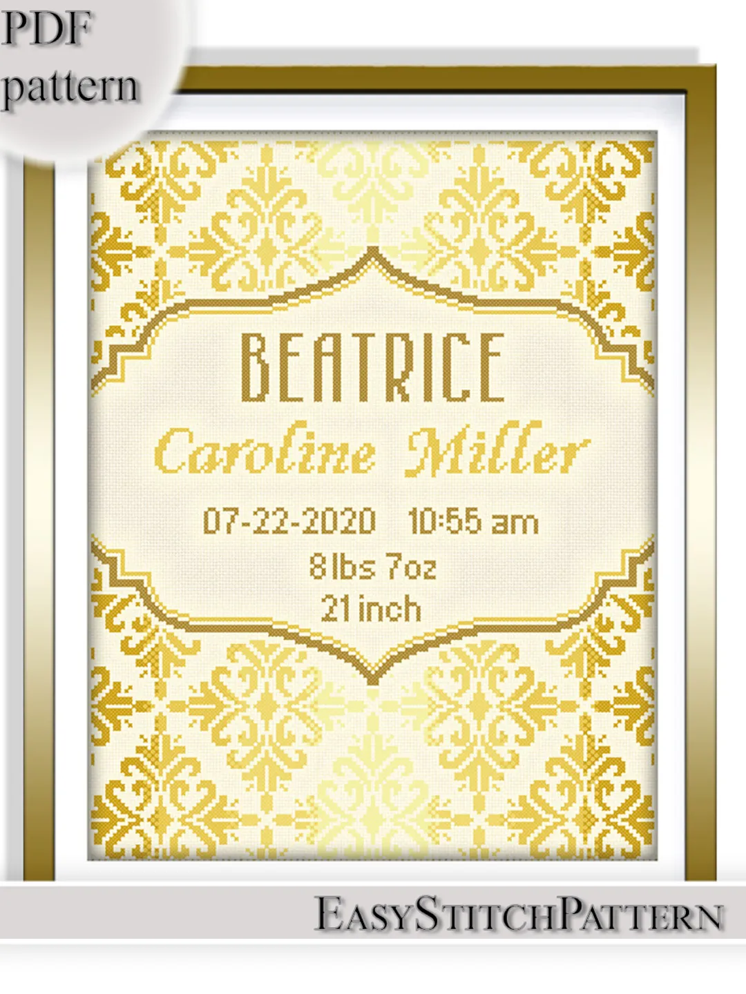 Anniversary cross stitch. Birthday cross stitch pattern. Modern Cross Stitch. Border cross stitch.