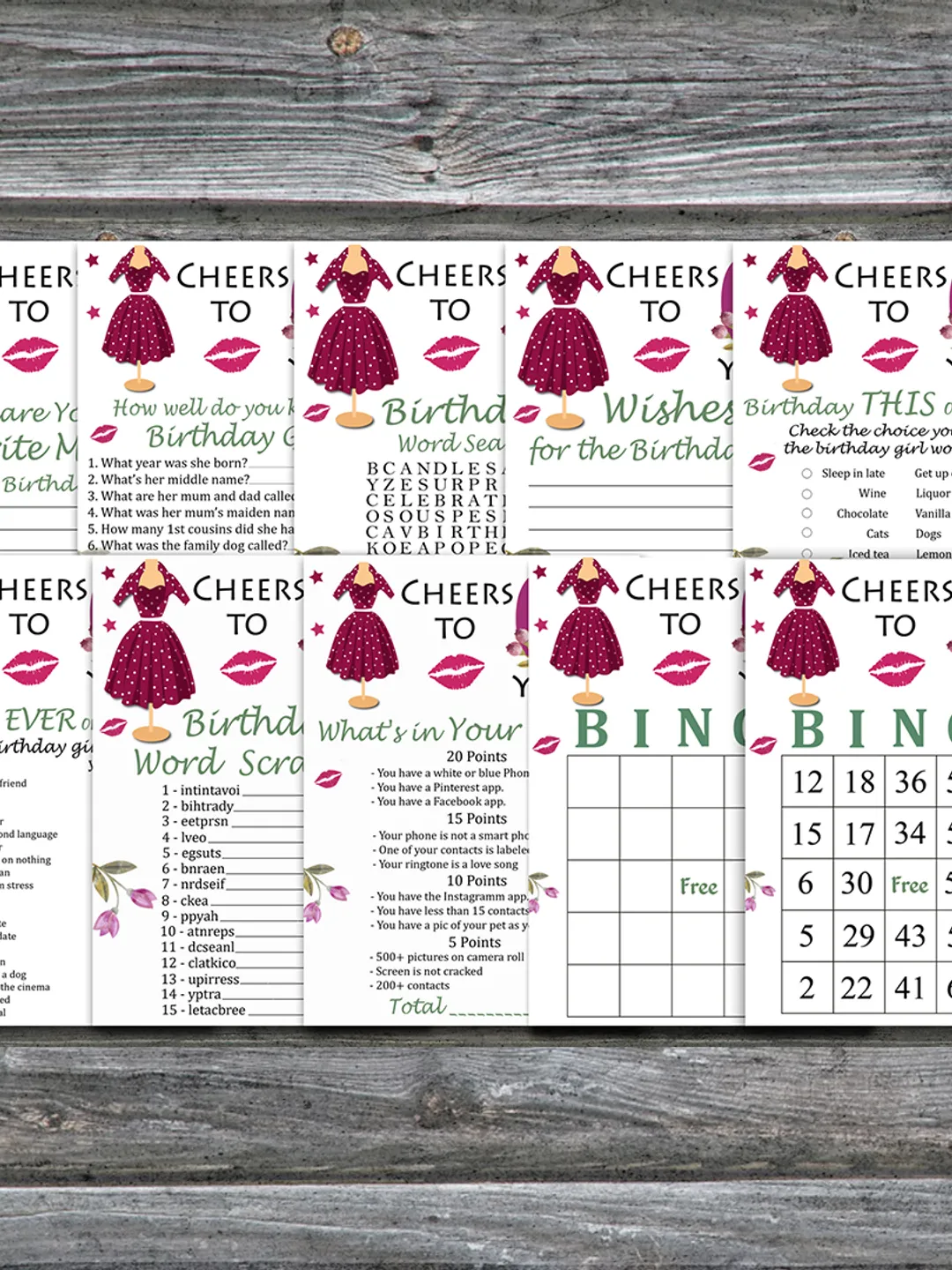 65th Birthday Party Games bundle,Adult birthday games package,Printable Birthday Games,INSTANT DOWNLOAD