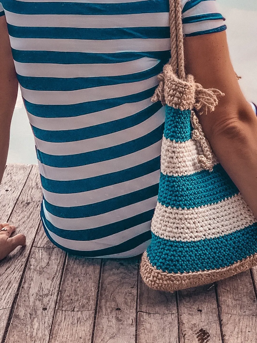 Striped market yoga beach crochet bag, street avoska vegan shoulder tote, farmer cotton net saks, pound sac