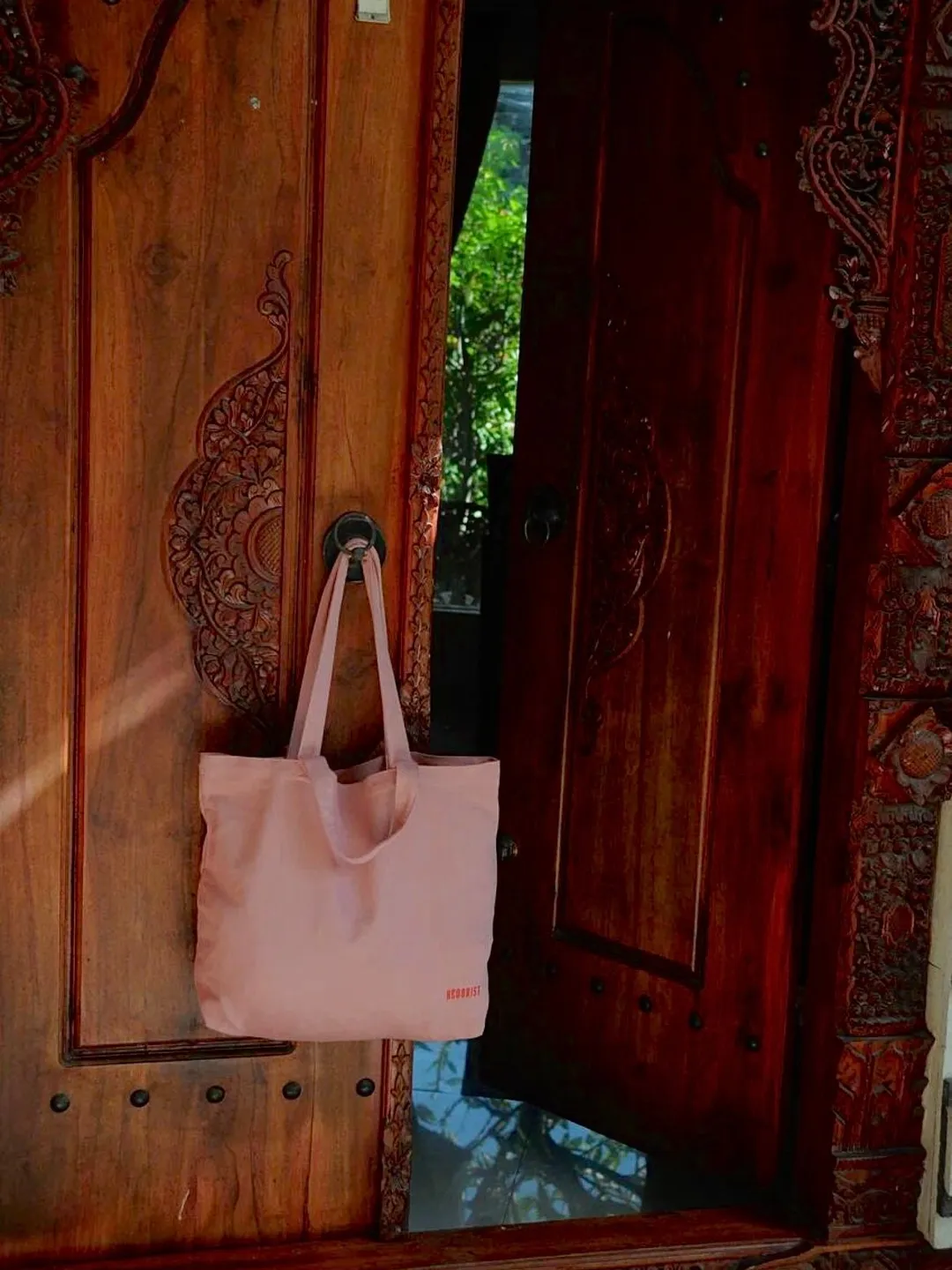 Cotton shopper embroidered bag with double strap /Summer Purse | Soft Sport Casual Everyday Bag | Pink Hedonist Purse | Designer bag