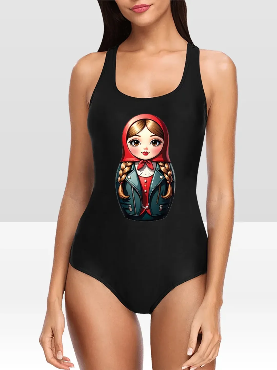 with Matryoshka One Piece Swimsuit