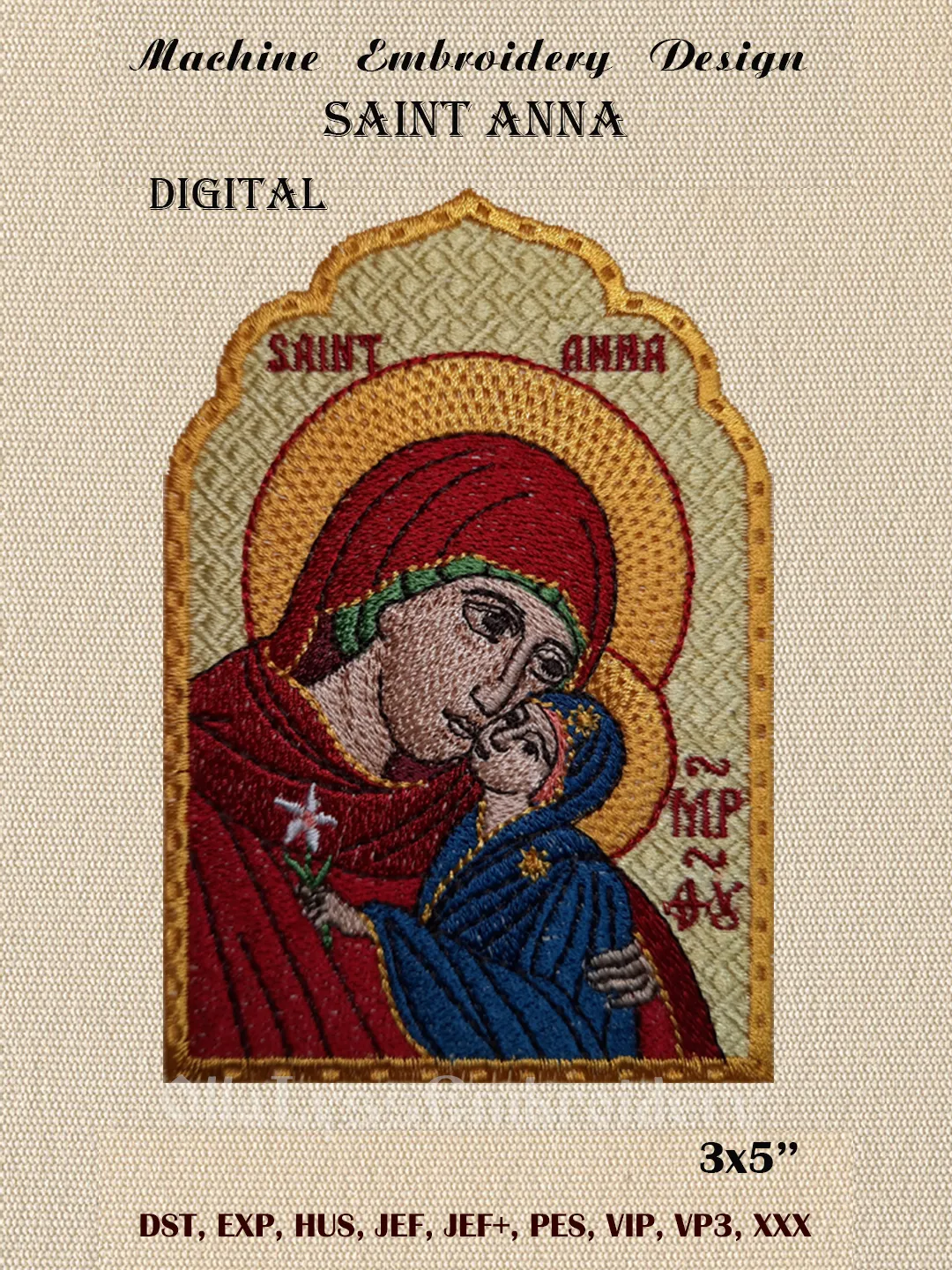 Saint Anna machine embroidery design