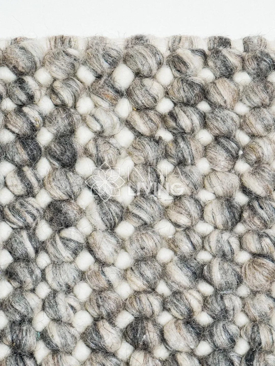 Very Chunky Rug Grey Blend Chunky Pebble Loop Wool Rug : Handwoven Modern Neutral ...