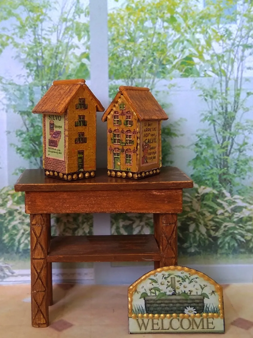 Houses for cockle roomboxes. Doll toy.1:12 scale.