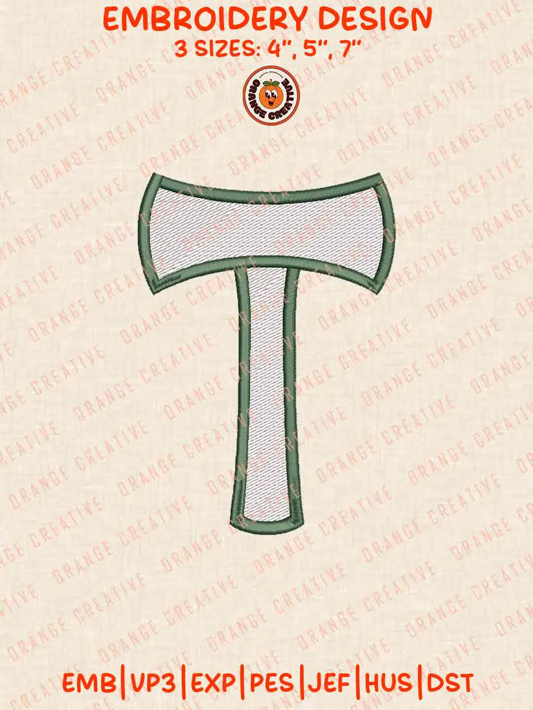 MLS Portland Timbers Letter Logo Embroidery Files, Portland Timbers Embroidery Designs, League Soccer Machine Embroidery Files, MLS Portland Timbers Logo Machine Embroidery, 3 sizes, Digital Download