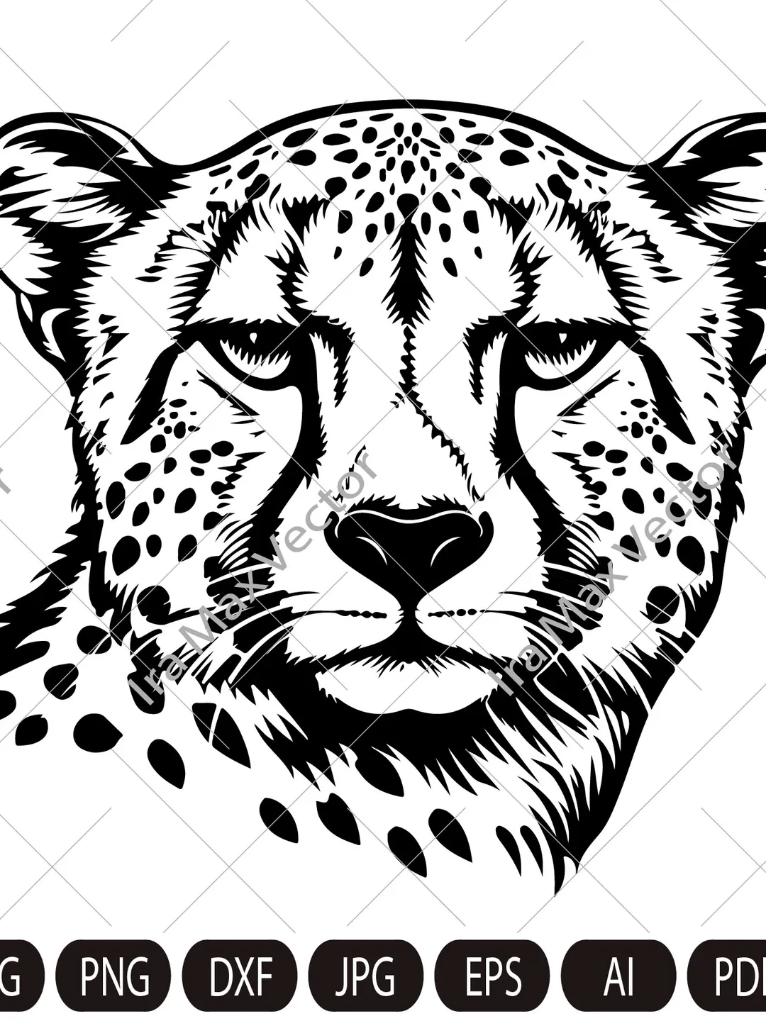 Cheetah Svg, Cheetah Clipart, Cheetah Png, Cheetah Head, Cheetah Cut Files , Cheetah Silhouette,