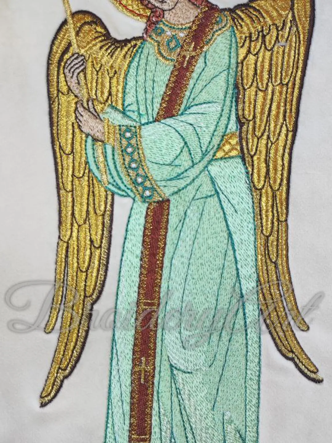 Angel machine embroidery design