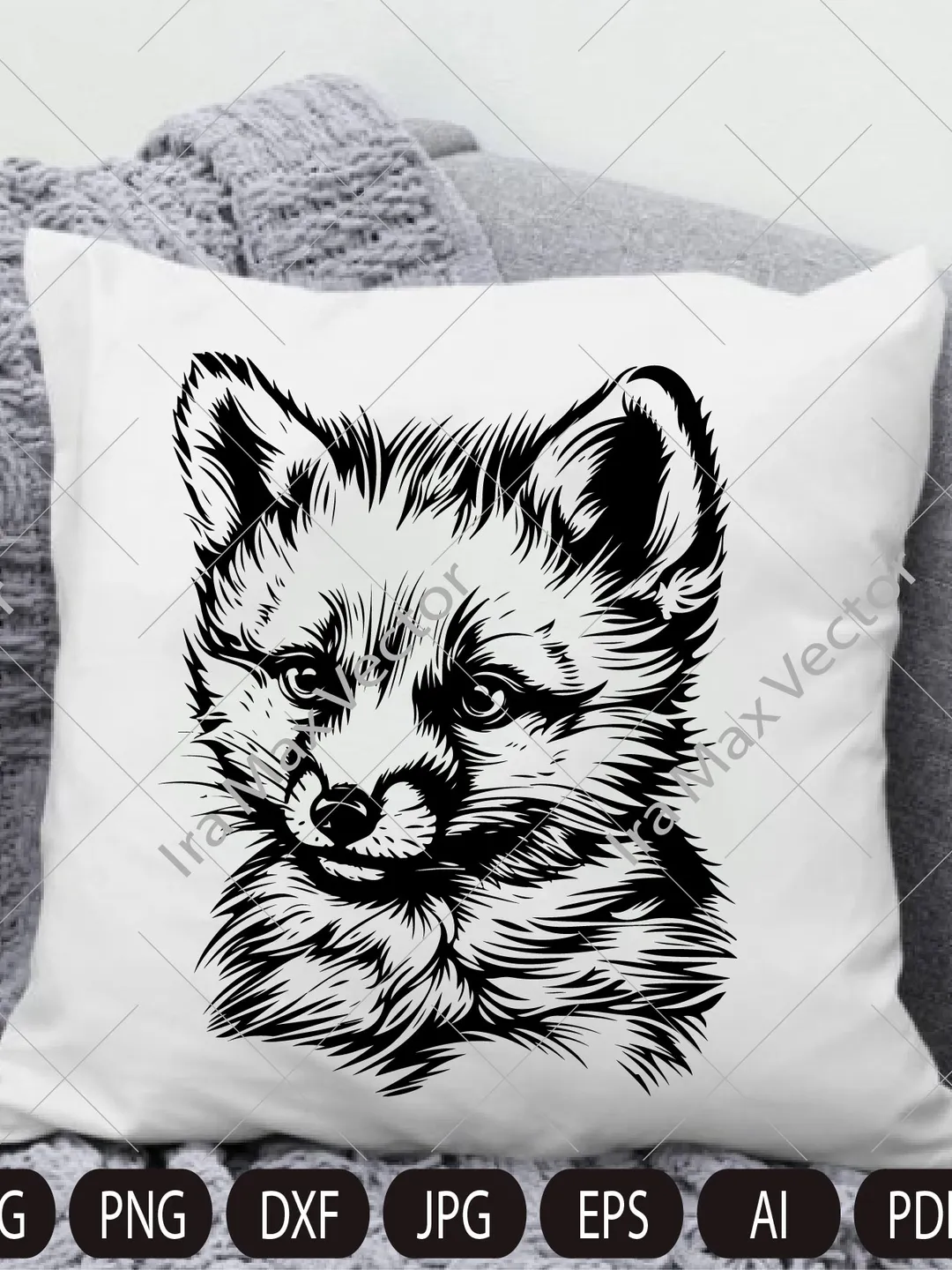 Fox cub svg /little FOX Face svg / Fox cub Head svg / Fox baby Mascot svg / Fox Printable /Fox detailed