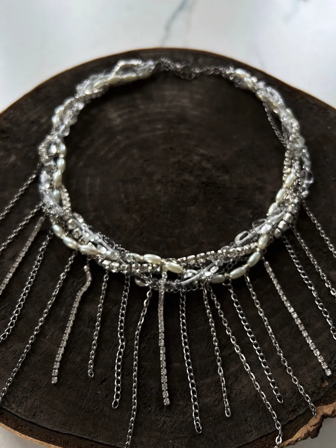 Chain necklace,layered necklace, grunge necklace, chain choker, Silver Choker, Layer Link necklace, Multi Strand necklace