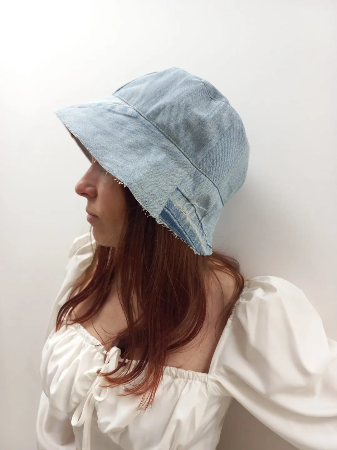 Stylish Denim Bucket Hat Made From Recycled Jeans With