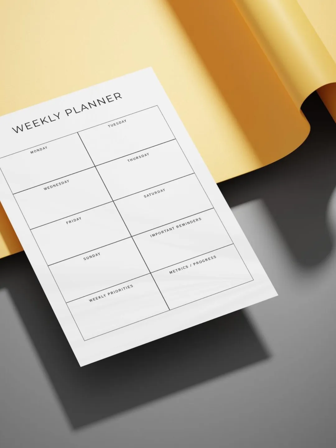 Minimalist Weekly Planner Printable A4 PDF Download | To Do List ...