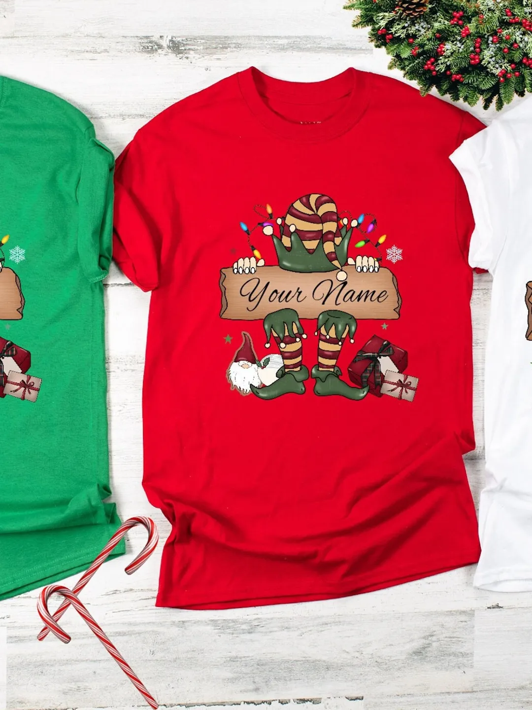 Custom The Elf Shirt, Custom Elf T-Shirt, Christmas Family Matching T shirts, Funny Christmas Shirt, Christmas Elf Squad Sweatshirts