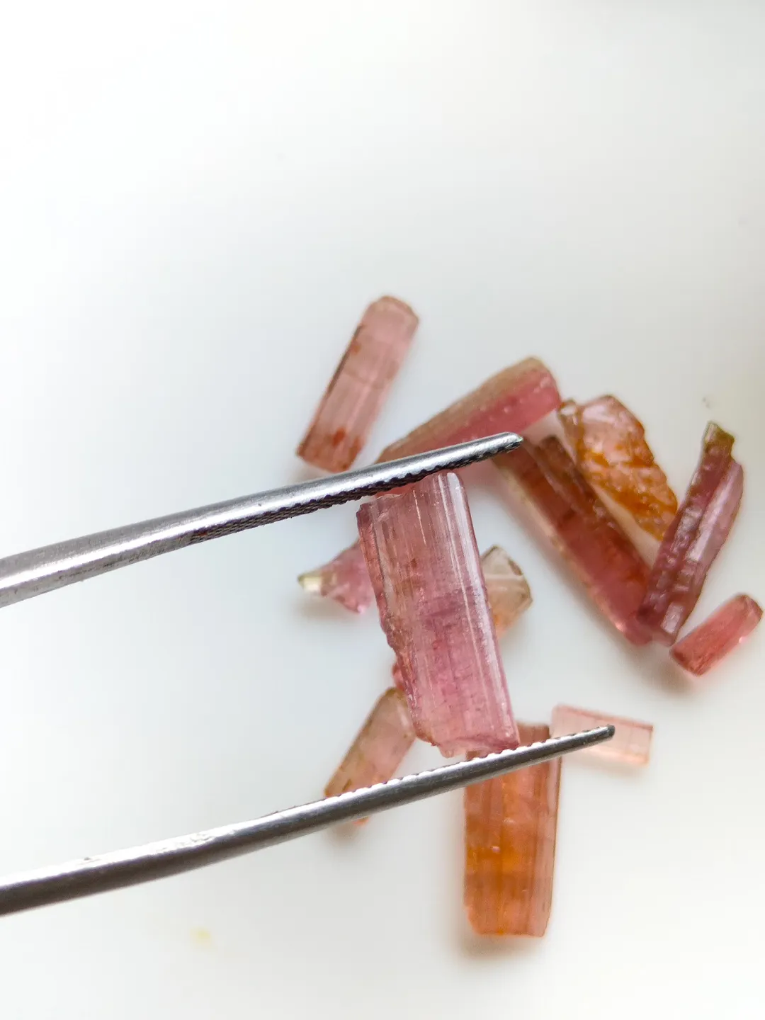 Raw Pink Tourmaline Pencil Points Gemstone 12 Healing Crystal Rods for ...