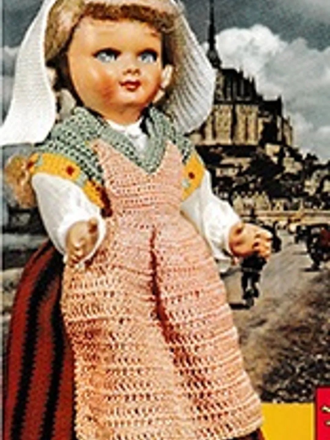 vintage crochet doll dress patterns Southern Belle Crochet Doll Dress, 7 or 8 inch Doll
