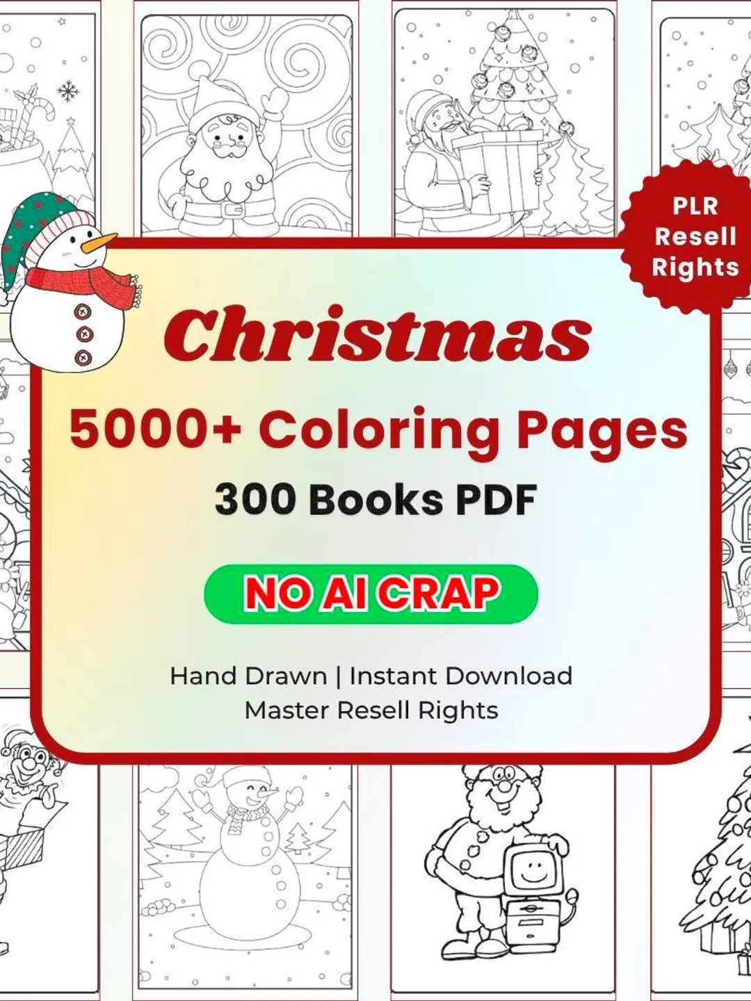 Christmas Coloring & Activity Pages Bundle: 5000+ Hand-Drawn Designs ...