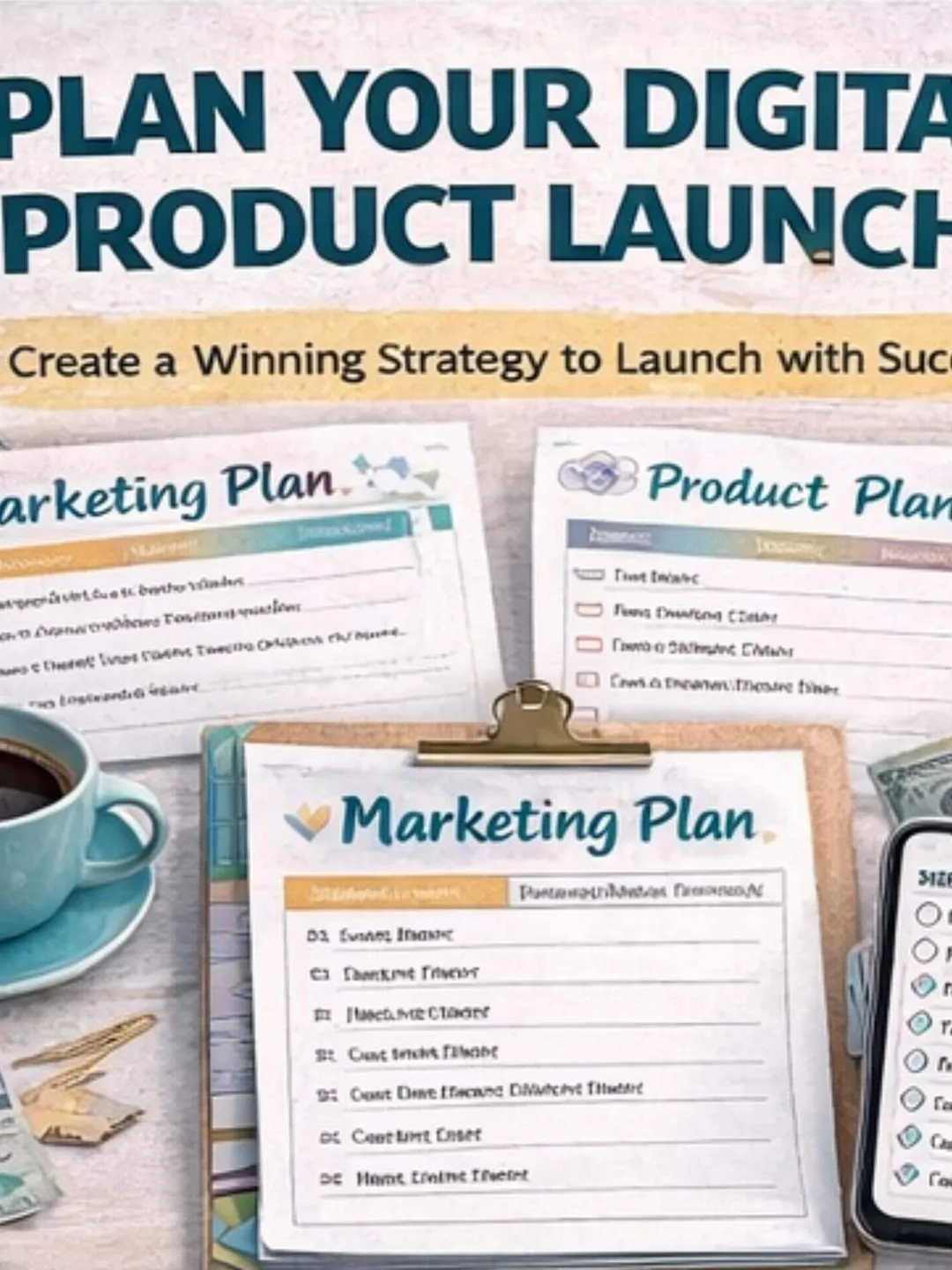 Digital Product Planner 35 Pages Printable PDF | Product Launch Planner ...