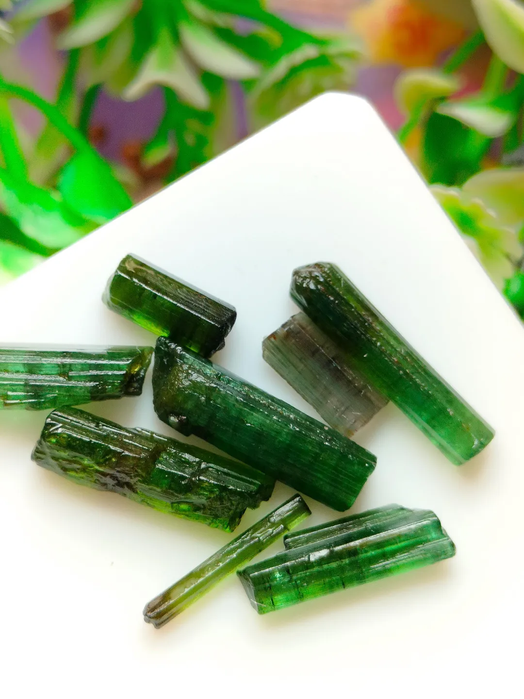 Raw Green Blue Tourmaline Pencil Rods Gemstone, Uncut Jewelry Making ...