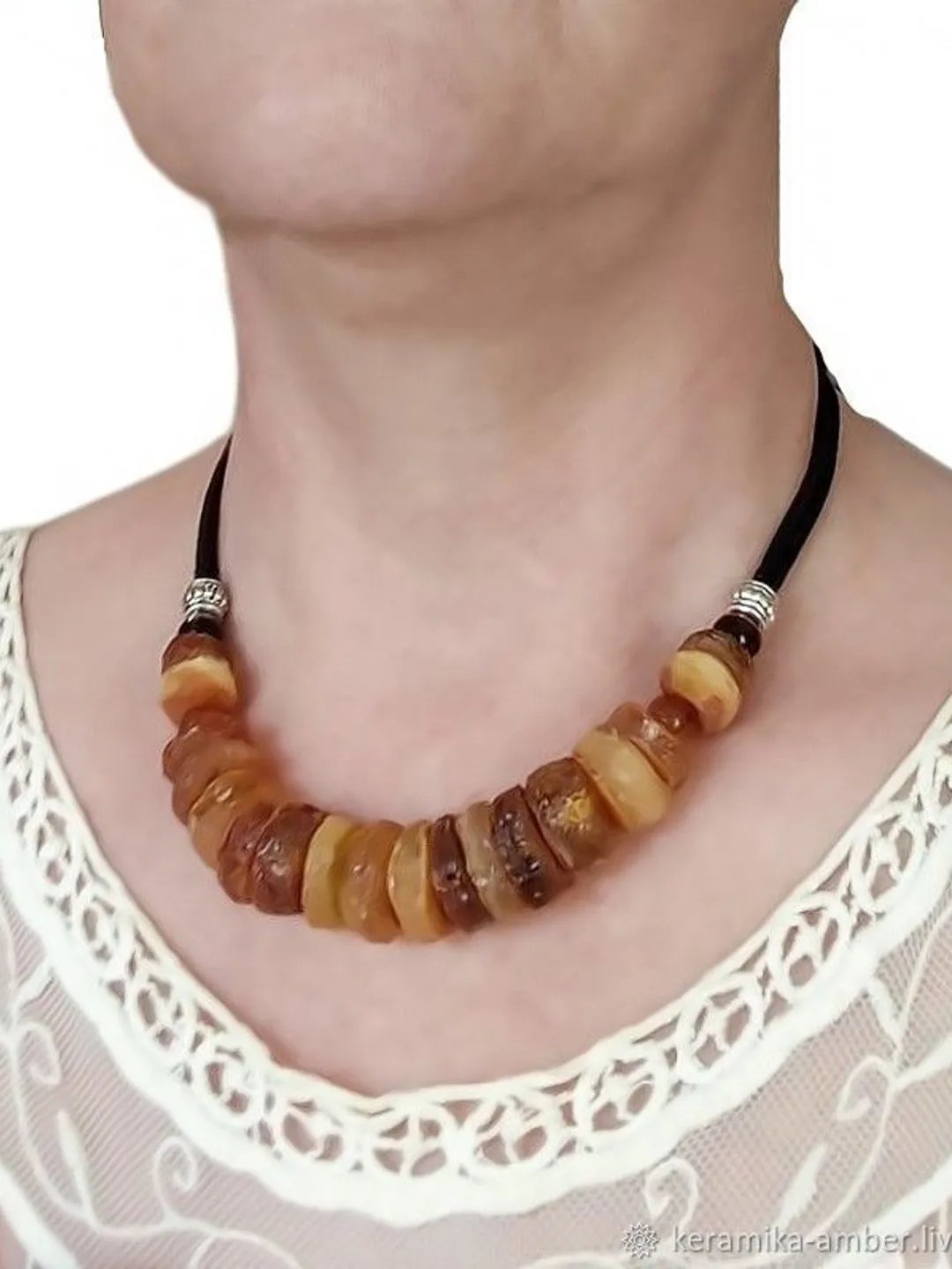 Raw Baltic Amber Necklace Healing Amber Jewelry for Women Choker Beads Necklace adult Black Velvet Cord health, thyroid