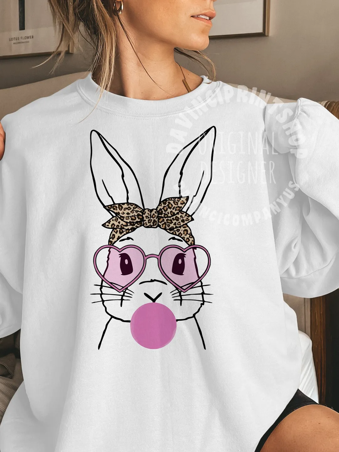 Cute Bunny With Bandana Glasses Bubblegum PNG, Rabbit Bandana Glasses PNG, Easter Rabbit Bandana, Funny Easter png, Easter png, Bunny png