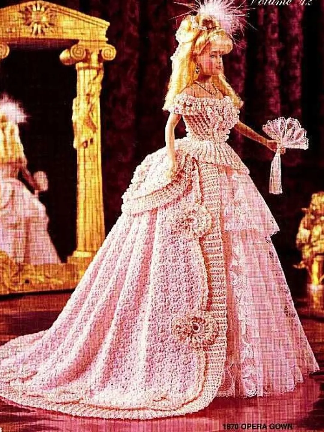 Barbie Dress Crochet Pattern Vintage for Dolls 11-1/2" Digital Download PDF