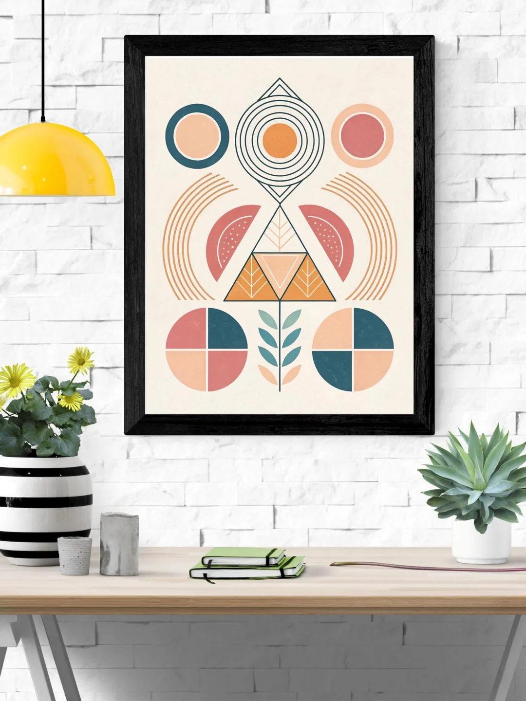 Wall art Set of 2, printable wall art, boho abstract art, wall boho ...