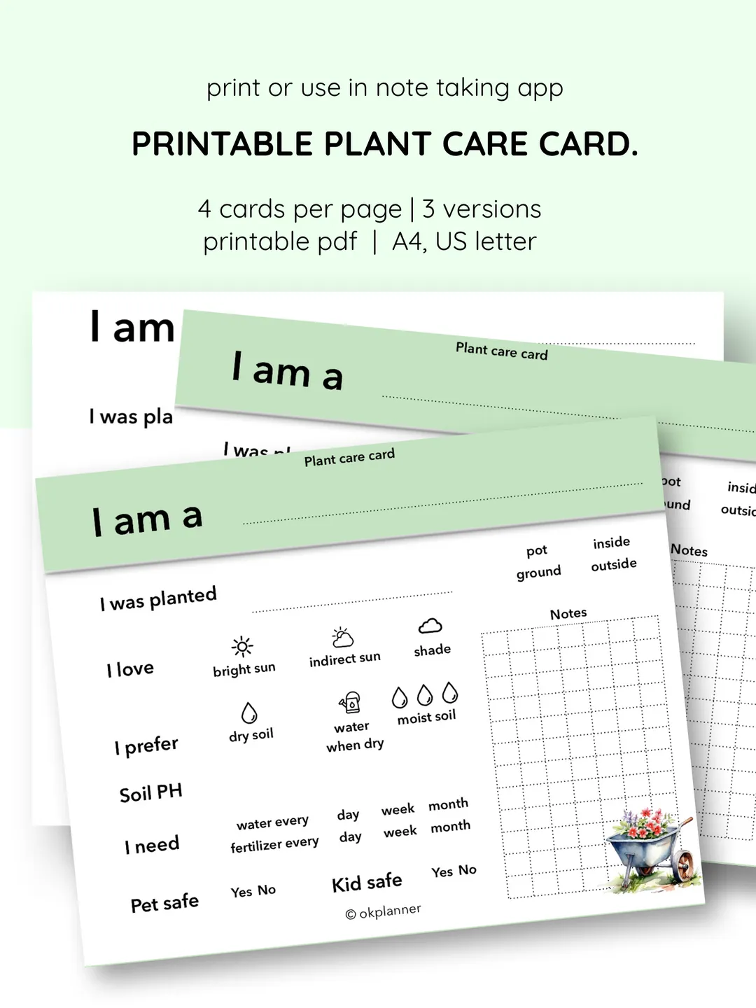 Printable Plant Care Card – Track Watering, Sunlight & Soil for Healthy Plants! Garden care printable. Houseplant care cards. Plant maintenance log. Gardener's & Plant Lover's gift. Printable plant tracker. Garden organization tool. Flower care tracker. $2.00 ... printable-plant-care-card-track-watering-sunlight-soil-for-healthy-plants-garden-care-printable-houseplant-care-cards-plant-maintenance-log-gardener-s-plant-lover-s-gift-printable-plant-tracker-garden-organization-tool-flower-care-tracker-2-00