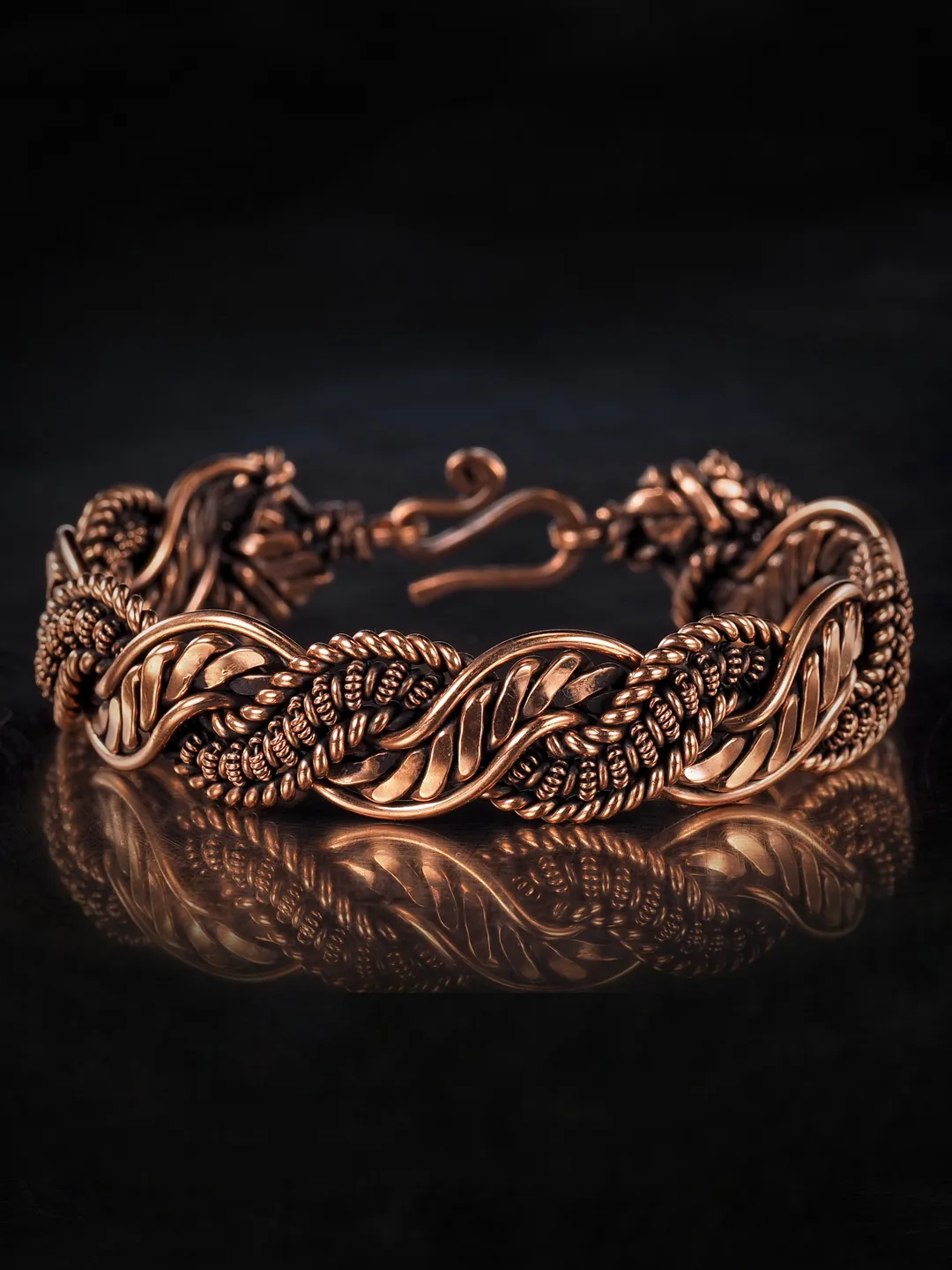 Wire wrapped copper bracelet for woman Antique style copper jewelry WireWrapArt