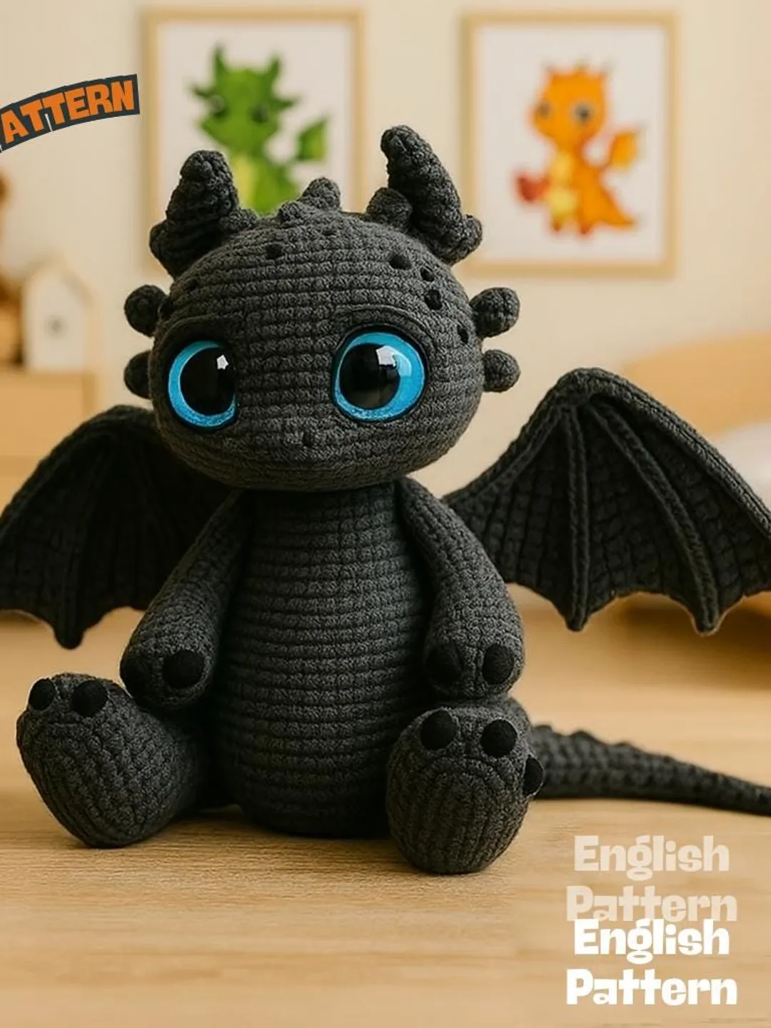 Toothless Crochet Pattern | Dragon Night Fury Crochet PDF | Nightfury ...
