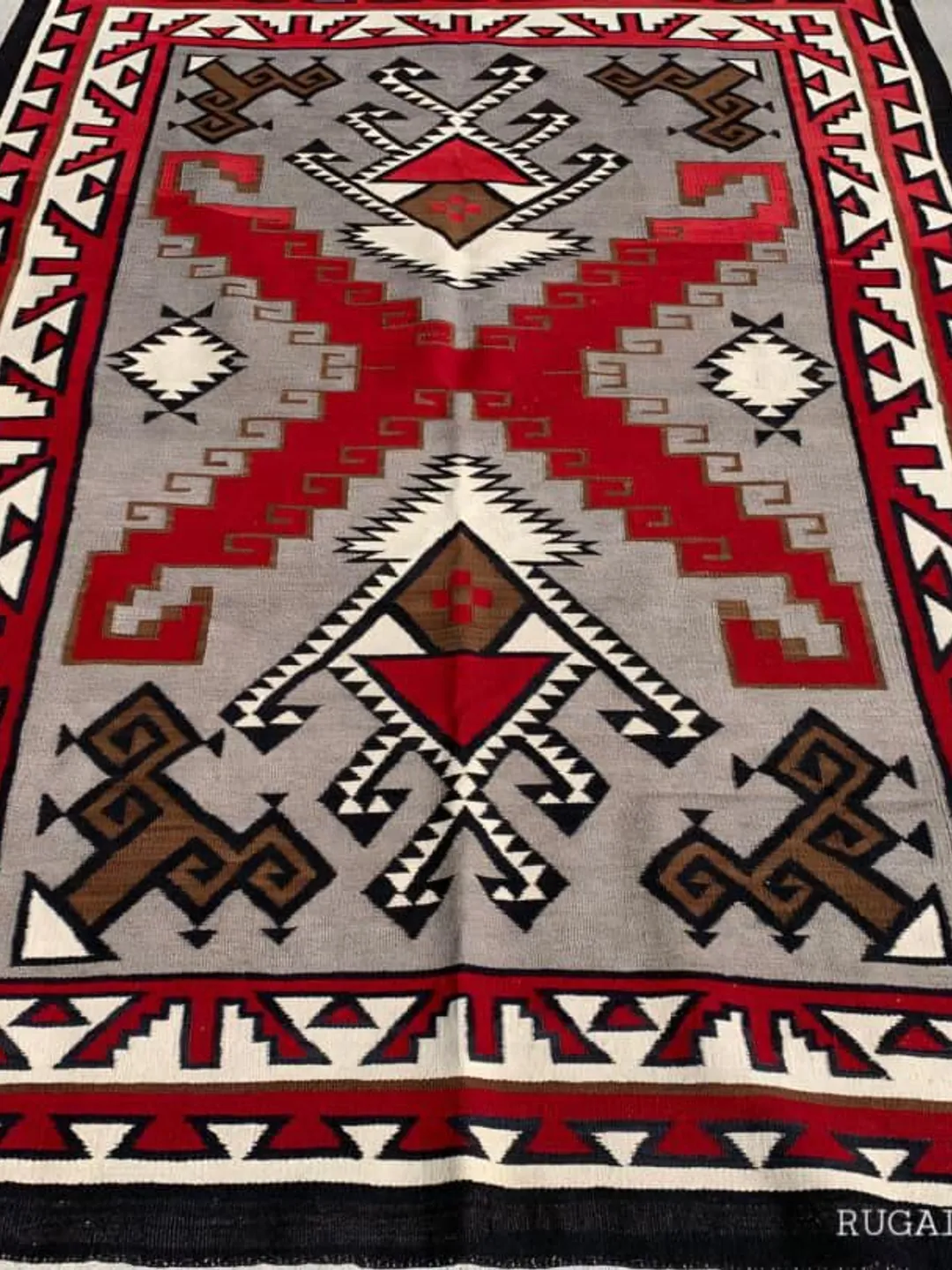 6x9 Ft Handwoven Wool Navajo Rug Southwest Style Rug Native American ...