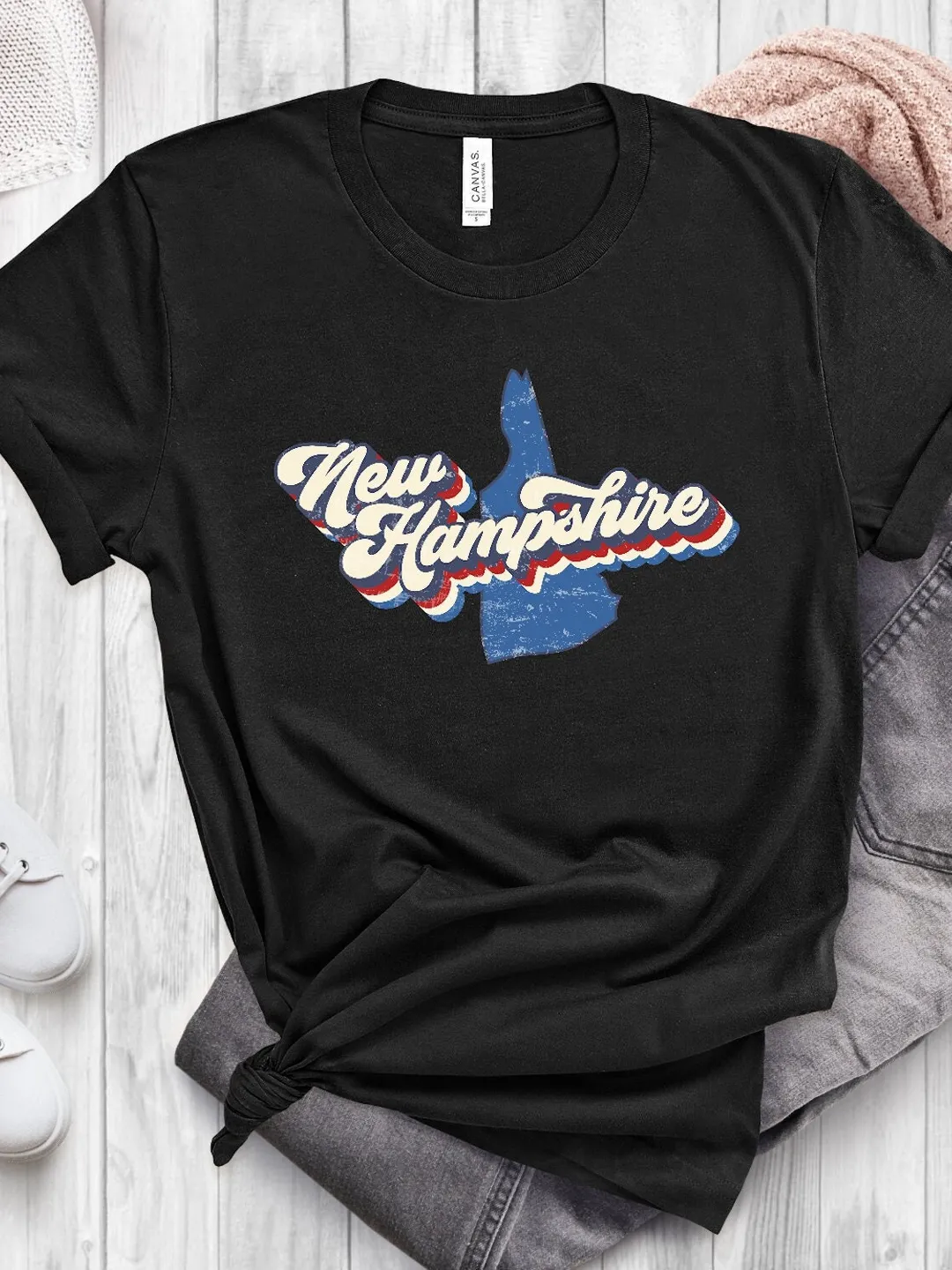 New Hampshire Vintage Shirt, Retro State Pride (Unisex and Women's sizes)