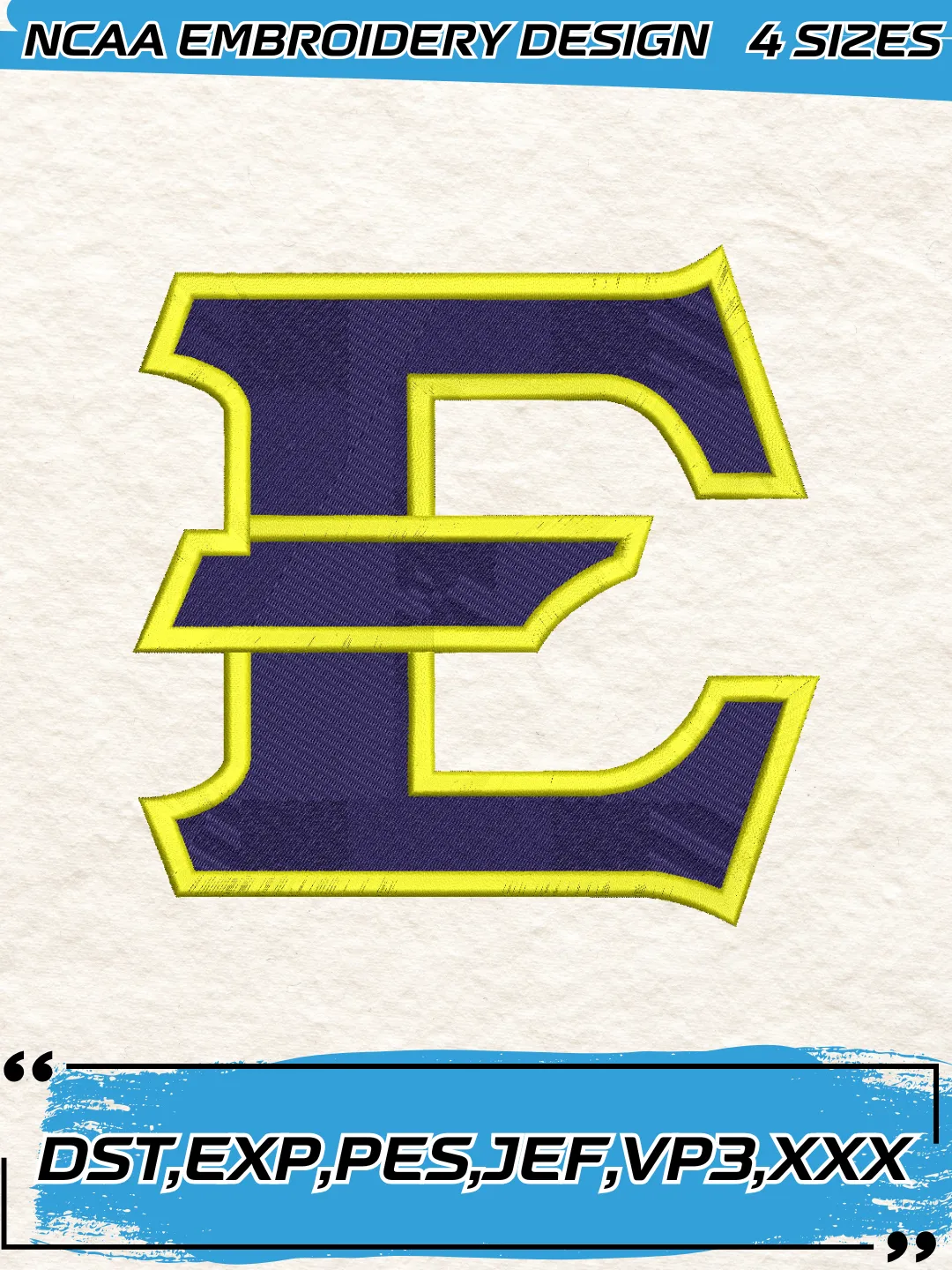 ETSU Buccaneers Logos Embroidery Design,NCAA Logo Embroidery Design,Machine Embroidery Design File,4 Sizes, Digital Download