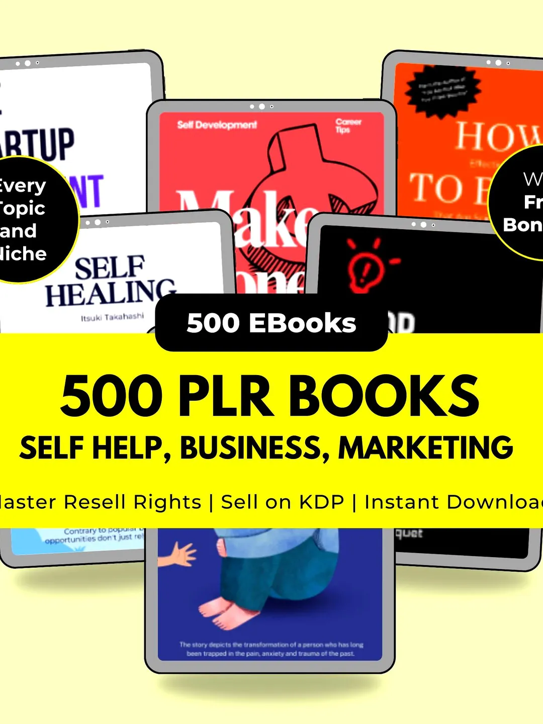 500 eBook Mega Bundle PLR & MRR Resell Rights Business, Marketing, Self ...