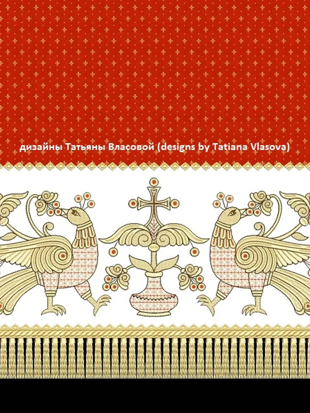 The Annunciation set cuffs for a priest embroidery designs