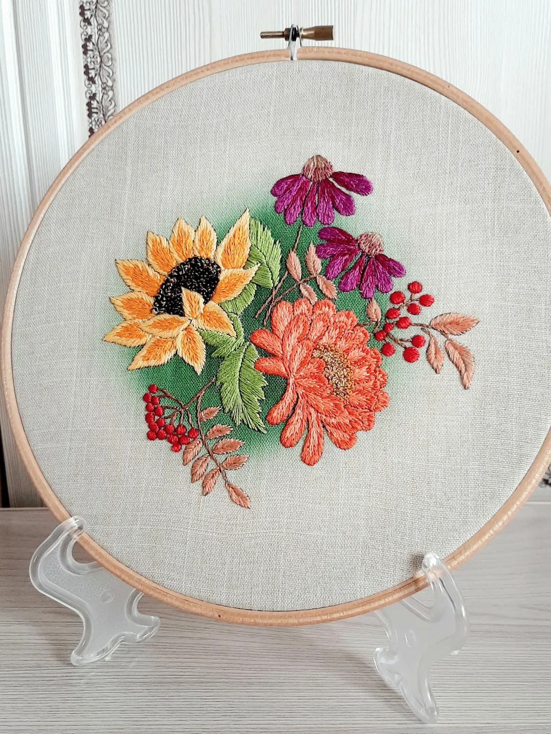 Bouquet flowers pattern pdf embroidery, Easy hand embroidery DIY