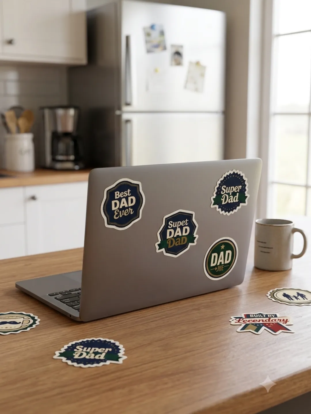 Super Dad Sticker Bundle PNG – Father’s Day Digital Stickers | Cute ...