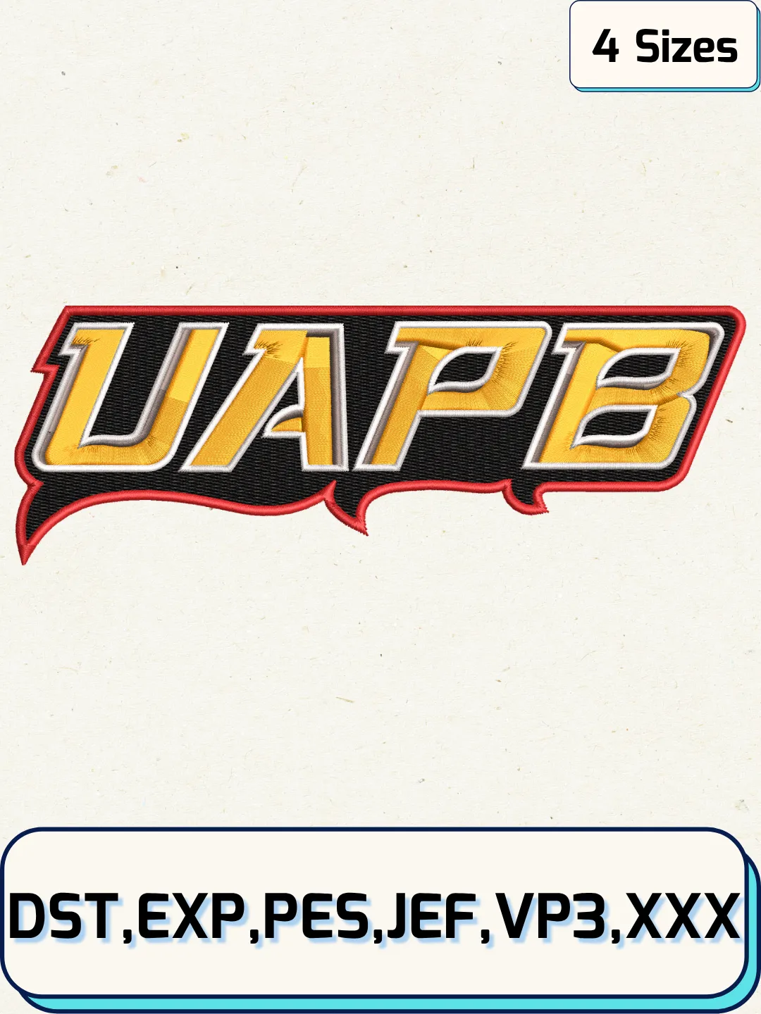 Arkansas-PB Golden Lions Wordmark Logo Embroidery Design Files, NCAA Logos Embroidery Designs, Machine Embroidery Files, 4 Sizes