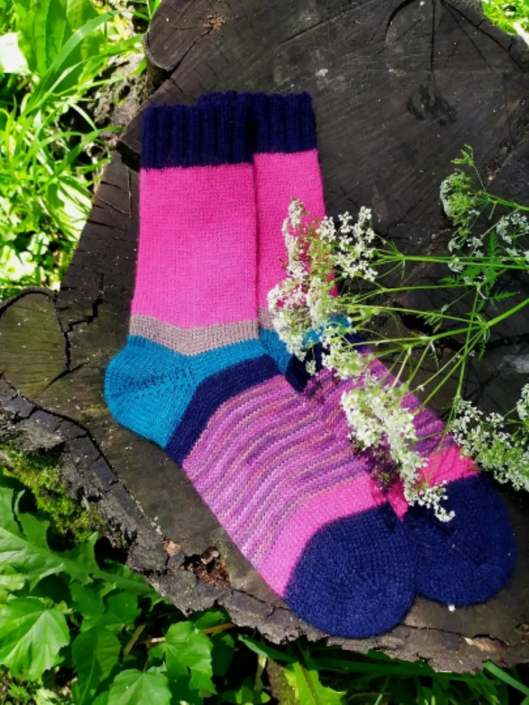 Handmade womens socks | Warm knitted accessory
